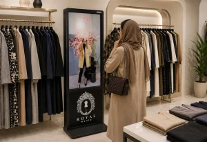 استند لمسی برای فروشگاه پوشاک