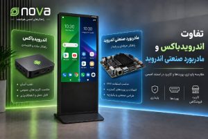 مقایسه اندرویدباکس و مادربورد صنعتی اندروید برای استند لمسی؛ پایداری، پورتها و کاربرد فروشگاهی