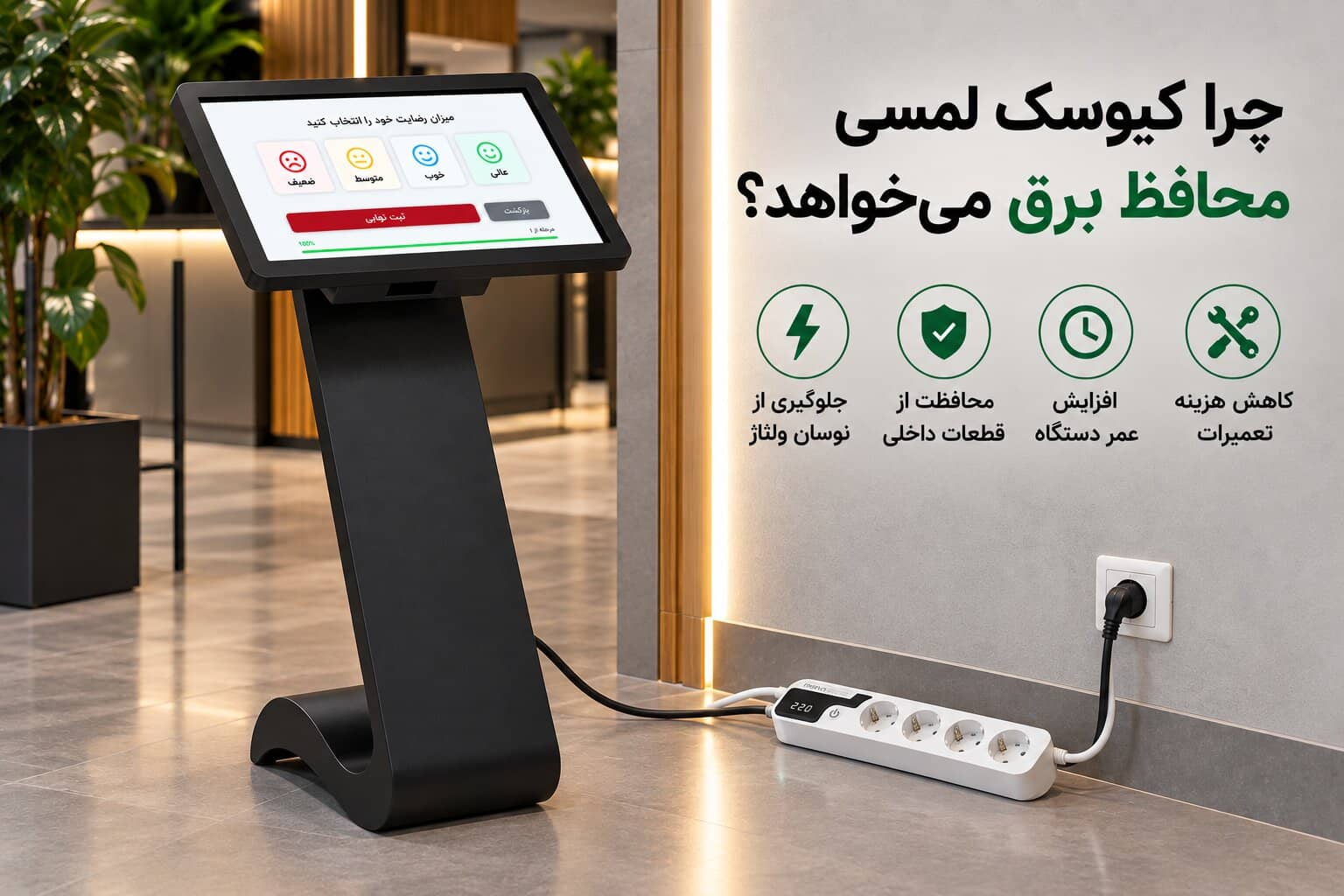 چرا کیوسک لمسی به محافظ برق نیاز دارد؟