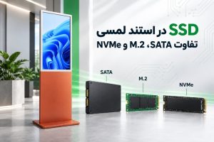 مقایسه SSDهای SATA، M.2 و NVMe برای استفاده در استند لمسی و کیوسک لمسی نواپرداز