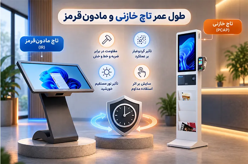 طول عمر تاچ خازنی و مادون‌قرمز